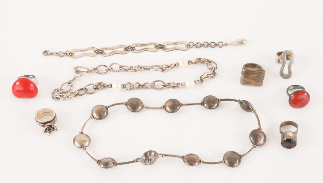 Smycken 9 delar, silver/sterlingsilver