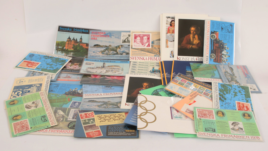 Parti postfriska, svenska frimärken