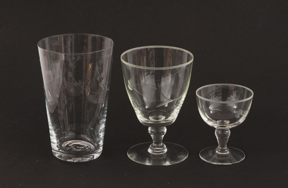 Glasservisdelar, 1900-talets första hälft