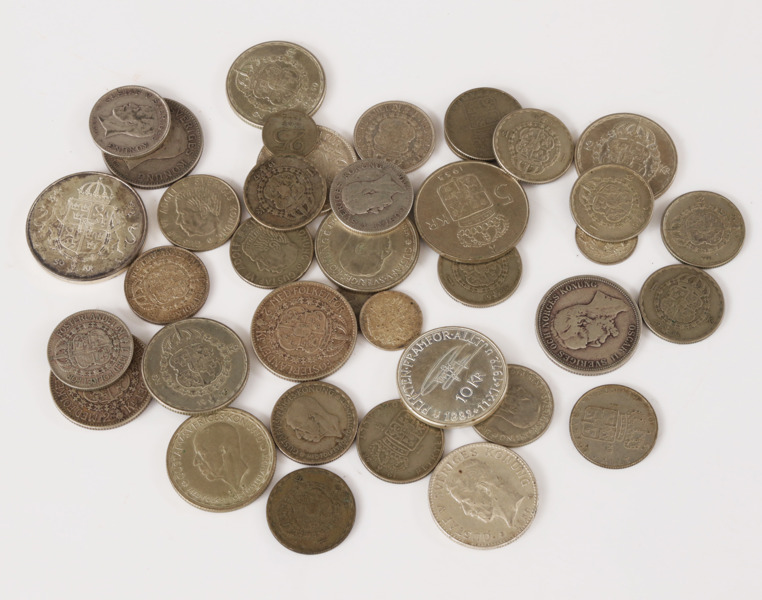 Parti svenska silvermynt