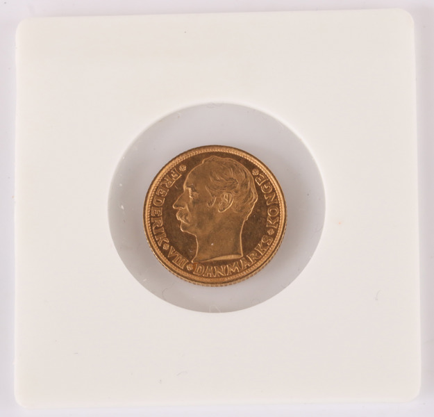 Guldmynt, 10 kroner, Fredrik VIII, Danmark, 1908