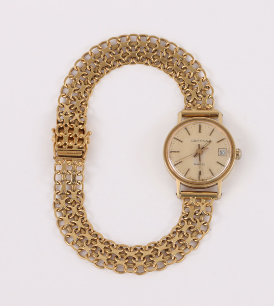 Damarmbandsur i 14k, Certina