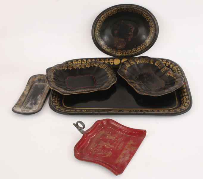 Brickor och skyffel 6 delar, 1800-tal