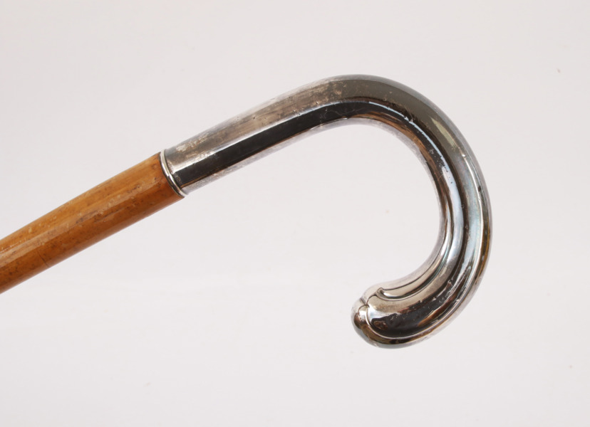 Spatserkäpp med handtag i silver