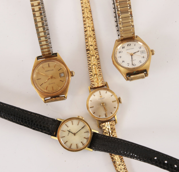 Damarmbandsur 4st, Tissot samt Certina