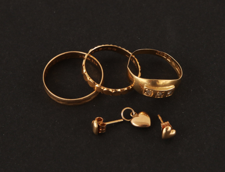 Smycken 6 delar, 18k