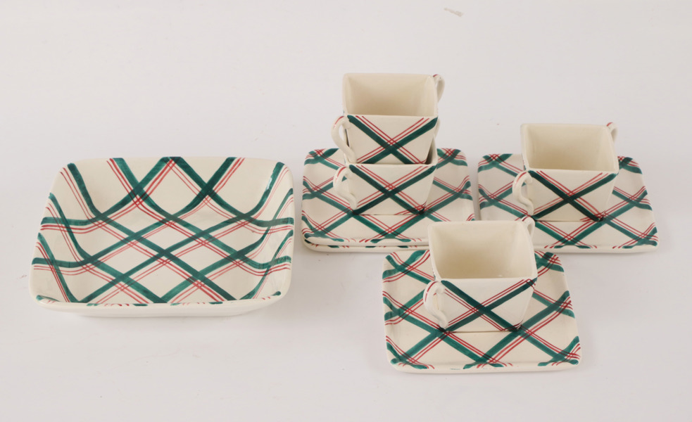 Koppar med fat och kakfat, Italien, 1950/60-tal