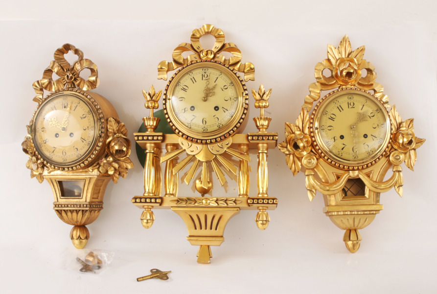 Pendelur 3st, gustaviansk stil, 1900-tal