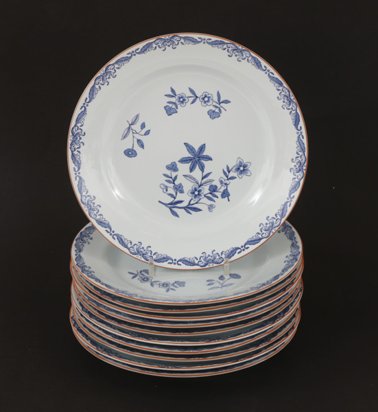 Mattallrikar 11st, "Ostindia", Rörstrand