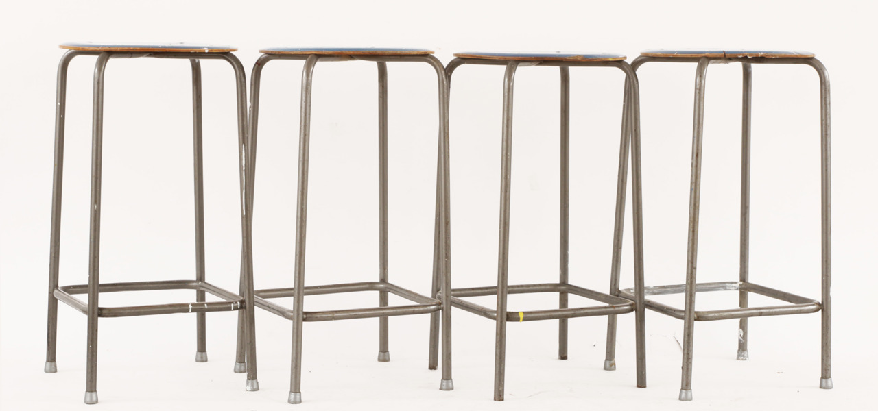 Pallar 4st, Grythyttan Stålmöbler, 1950/60-tal