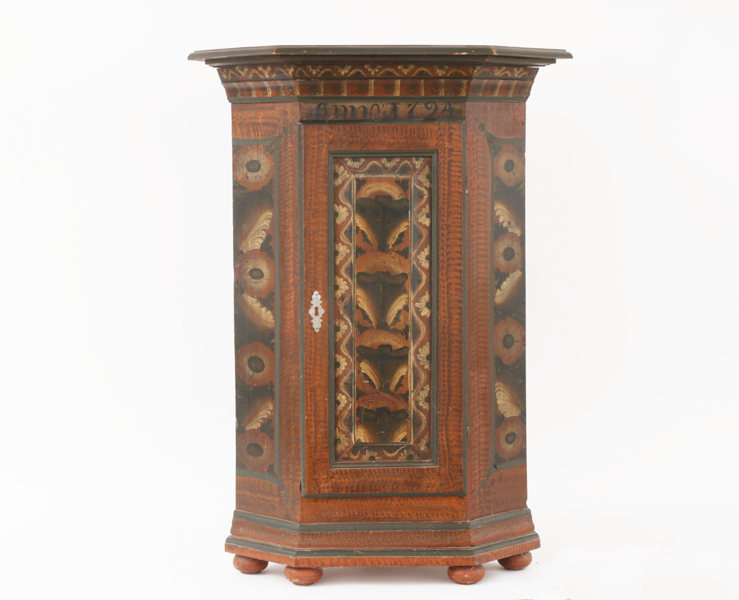 Hörnskåp, allmoge, Dalarna, daterat 1794