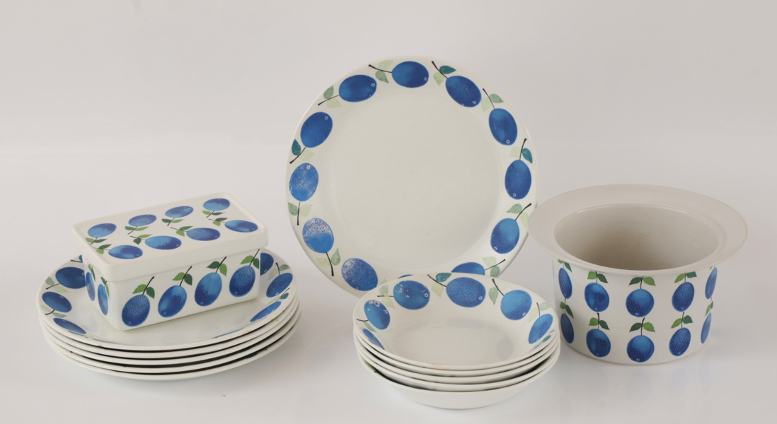 Servisdelar, "Prunus", Stig Lindberg för Gustavsberg