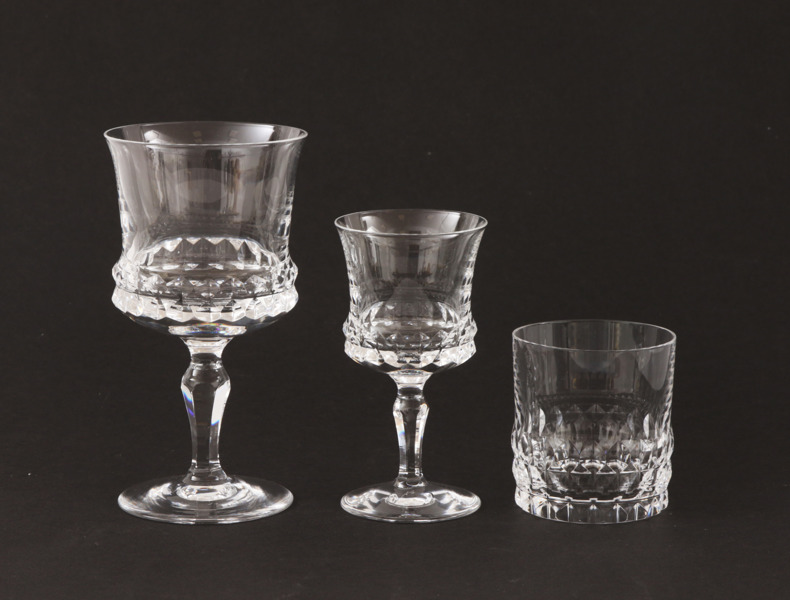 Glasservisdelar, "Silvia", Ingeborg Lundin för Orrefors