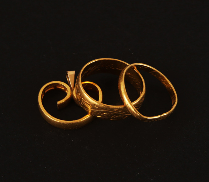 Smycken 3 delar, 23k