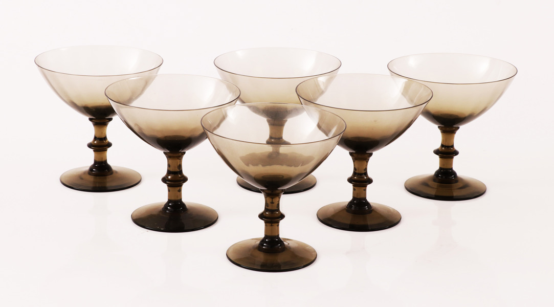 Champagneskålar 6st, 1900-talets första hälft