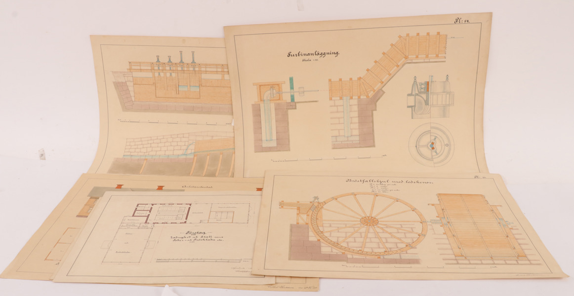 Parti ritningar, omkring år 1900