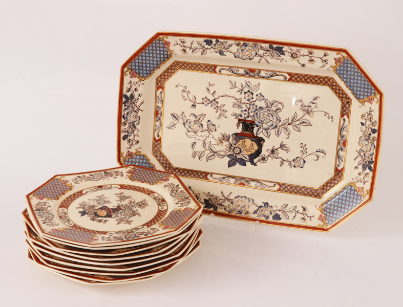 Servisdelar, "Hoangho", Rörstrand, 1800-talets slut