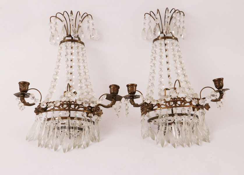 Väggappliquer ett par, empirestil, 1900-tal