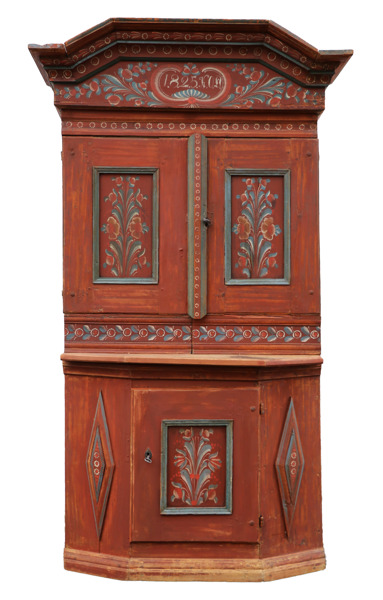 Skänkskåp, allmoge, daterat 1825