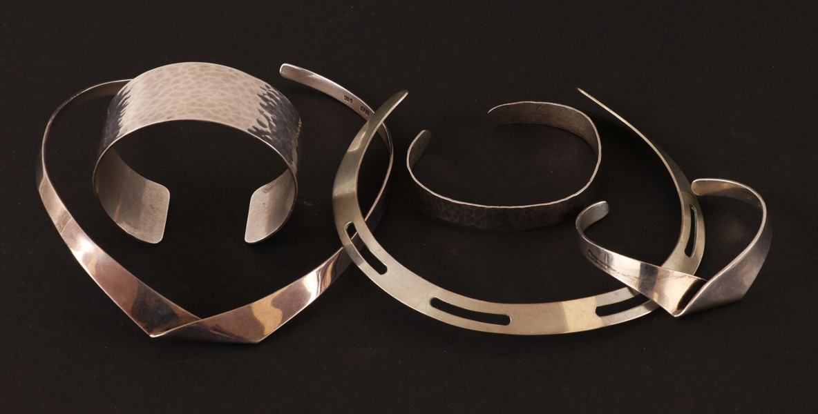 Silversmycken 5 delar, mestadels sterling