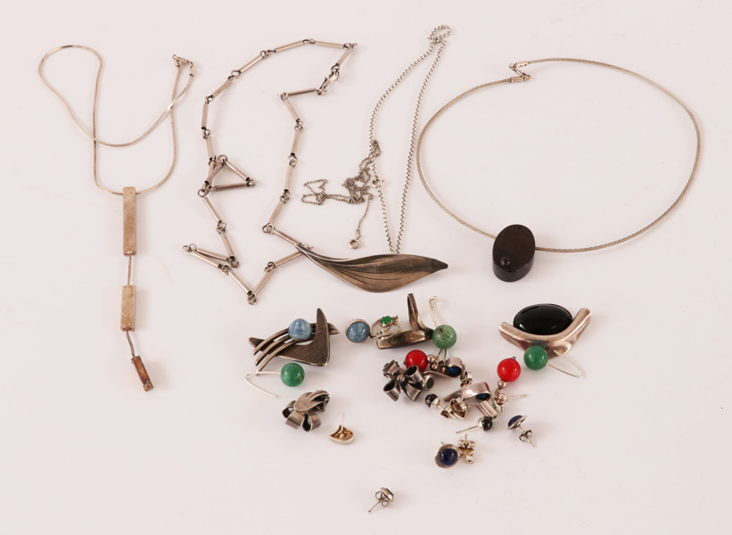 Parti silversmycken, bl.a. sterling