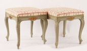Taburetter ett par, rokokostil, 1900-talets första hälft