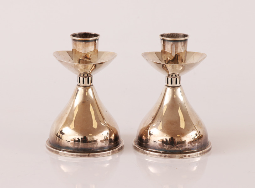 Ljusstakar ett par, silver, Tesi, 1969