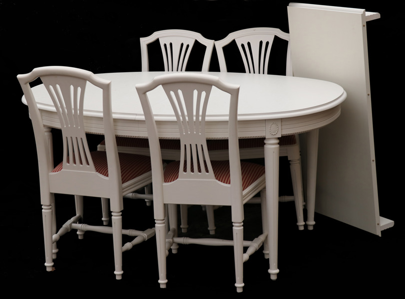 Matsalsmöblemang 5 delar, gustaviansk stil, 1900-talets andra hälft