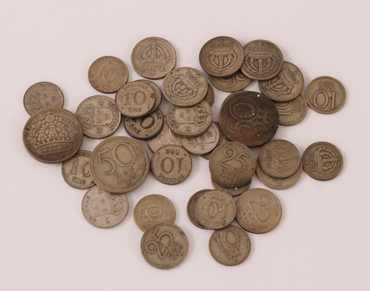 Parti svenska silvermynt