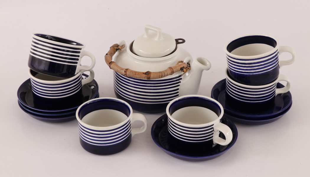 Teservisdelar, "Kobolt", Karin Björquist för Gustavsberg