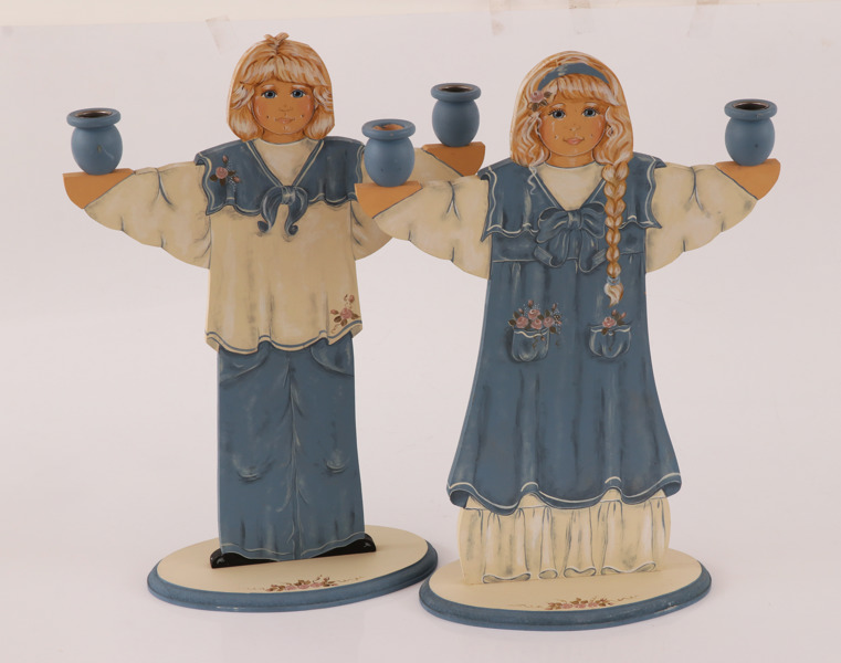 Kandelabrar ett par, Kickan & Emmas Ateljé, Ludvika