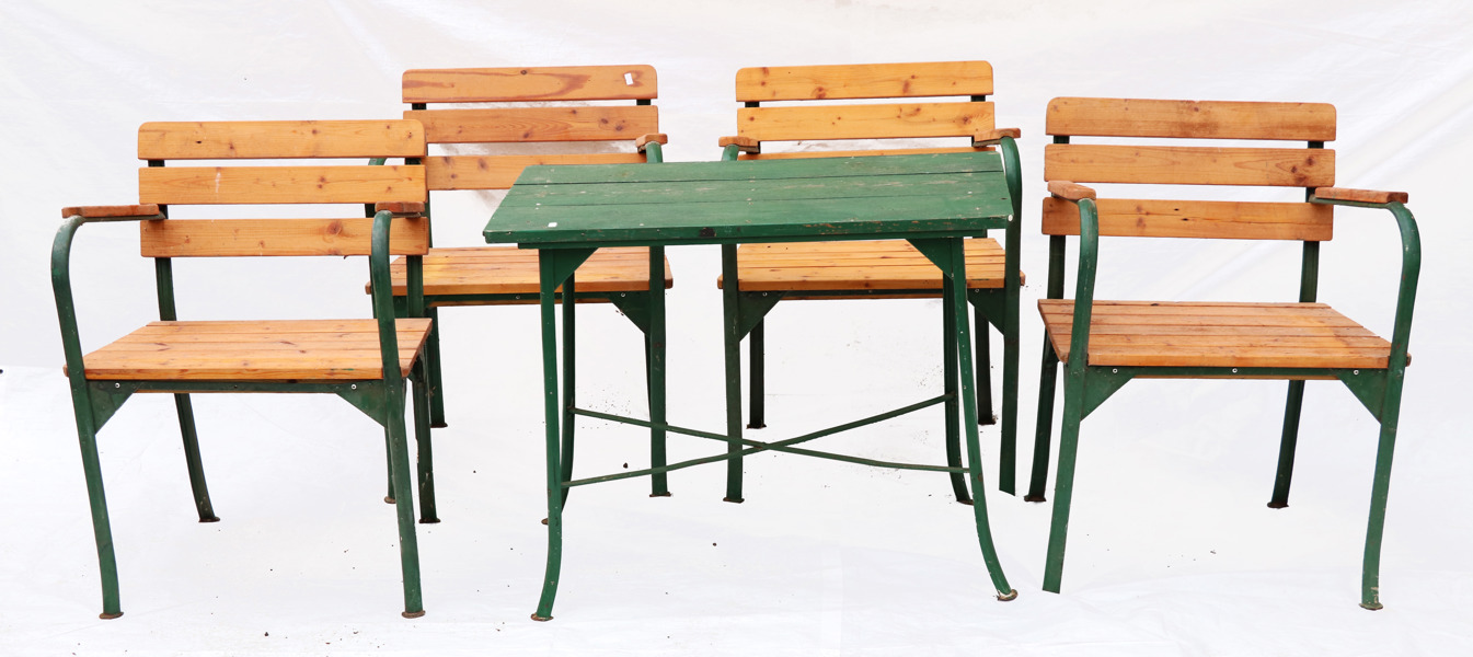 Trädgårdsmöbel 5 delar, 1900-talets andra hälft