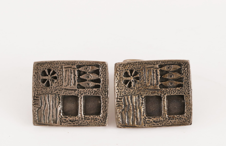Manschettknappar ett par, silver, Olle Olsson