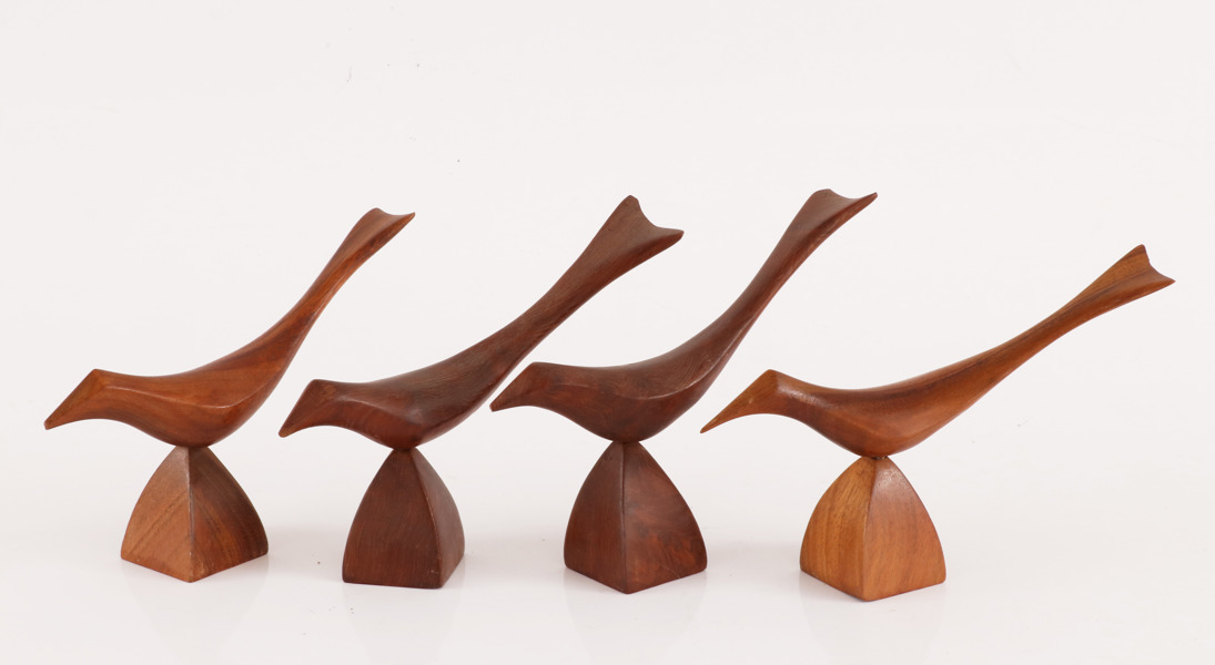 Skulpturer 4st, Einar Lilleberg, 1950/60-tal