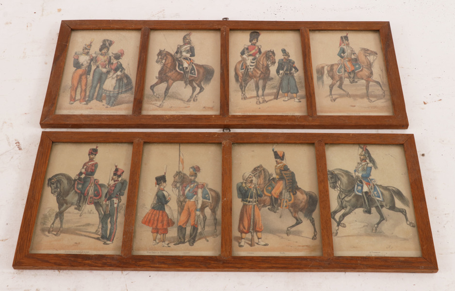 Grafiska blad 8st, "Garde Imperial", 1800-tal