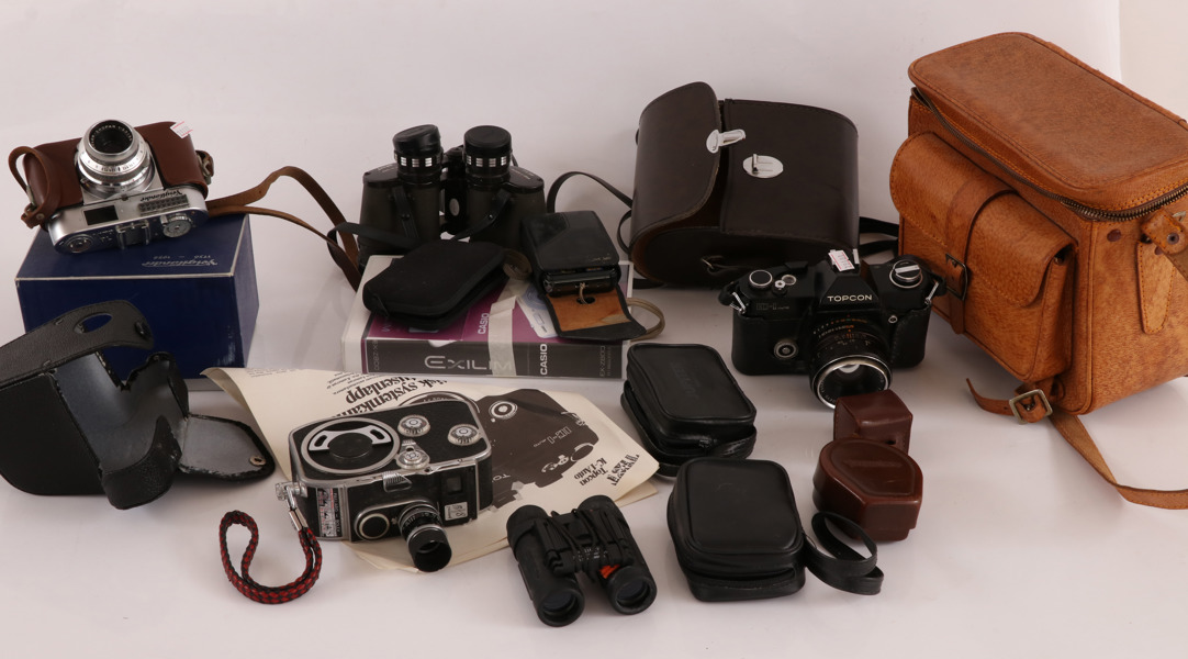 Parti kameror och kikare