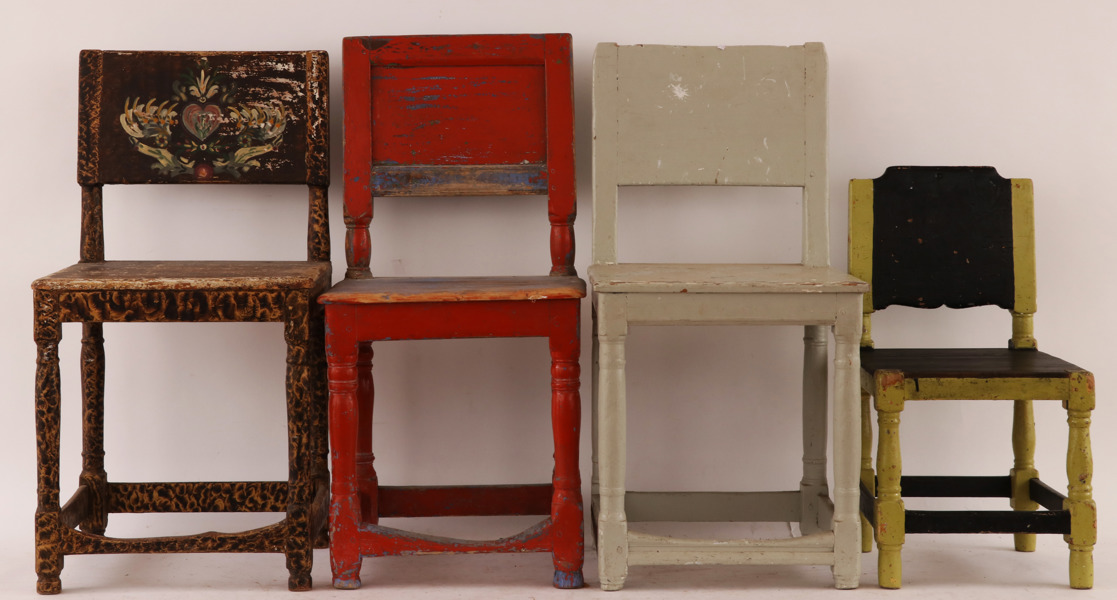 Stolar 4st, allmoge, 1800-tal