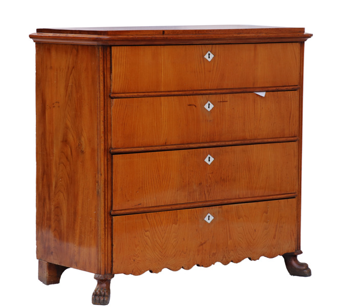 Byrå, senempire, 1800-tal