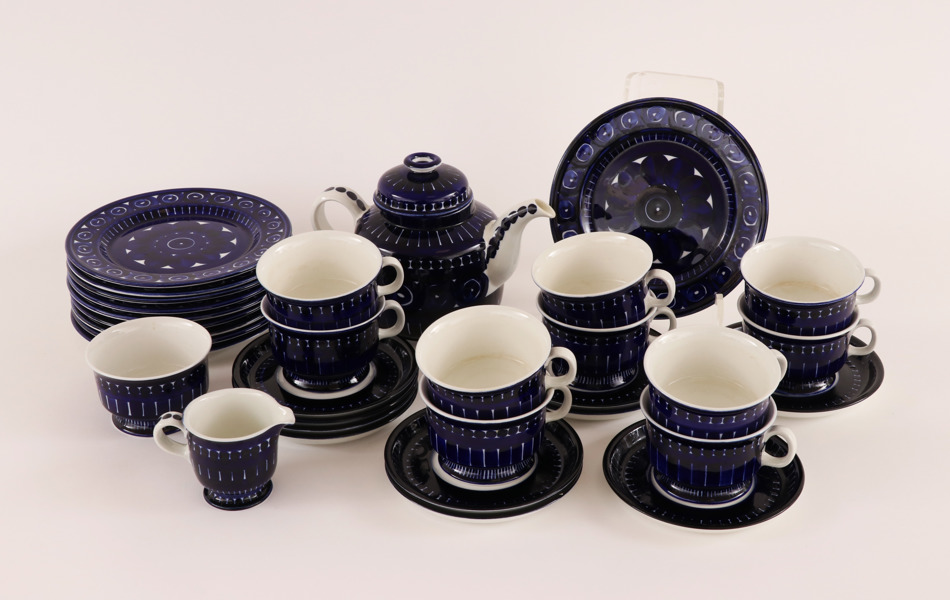 Teservis, "Valencia", Ulla Procopé för Arabia