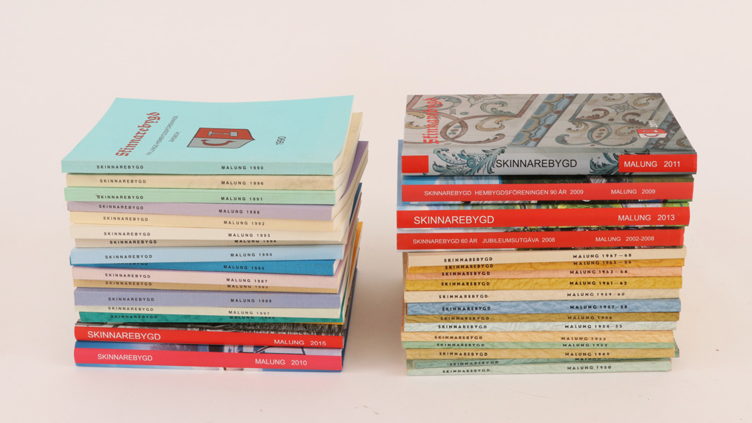 Parti böcker och häften, "Skinnarebygd", Malung, bl.a 1948-1949