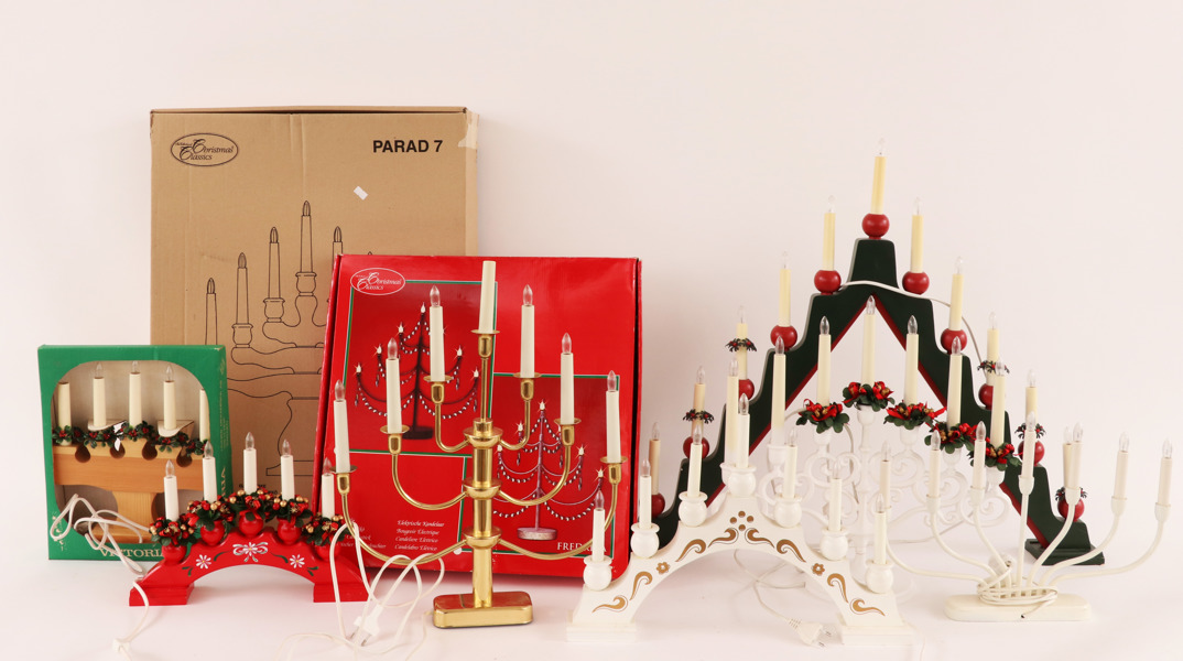 Parti elljusstakar, bl.a. Christmas Classics