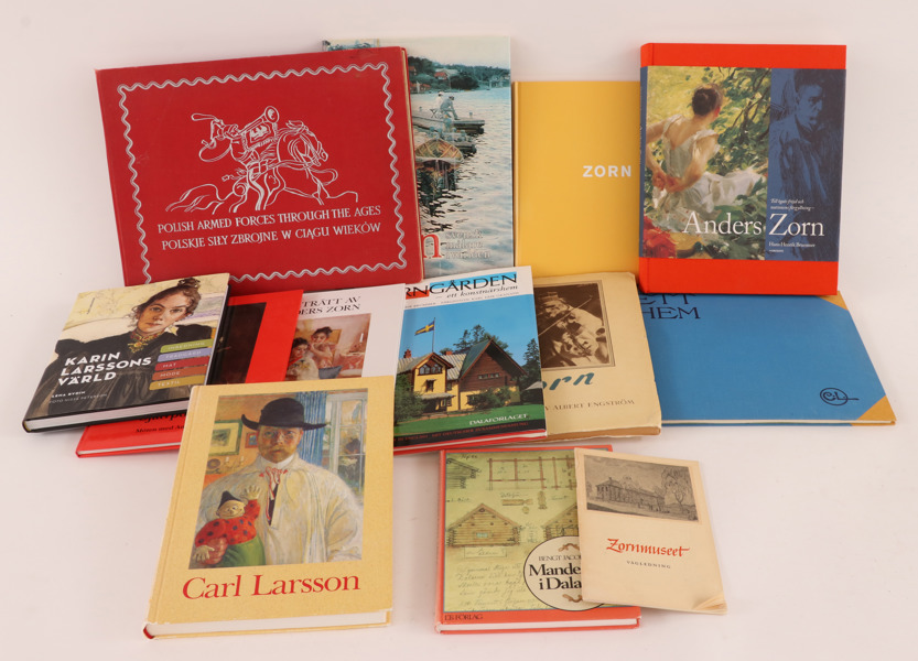 Parti böcker, mestadels rörande Anders Zorn och Carl Larsson