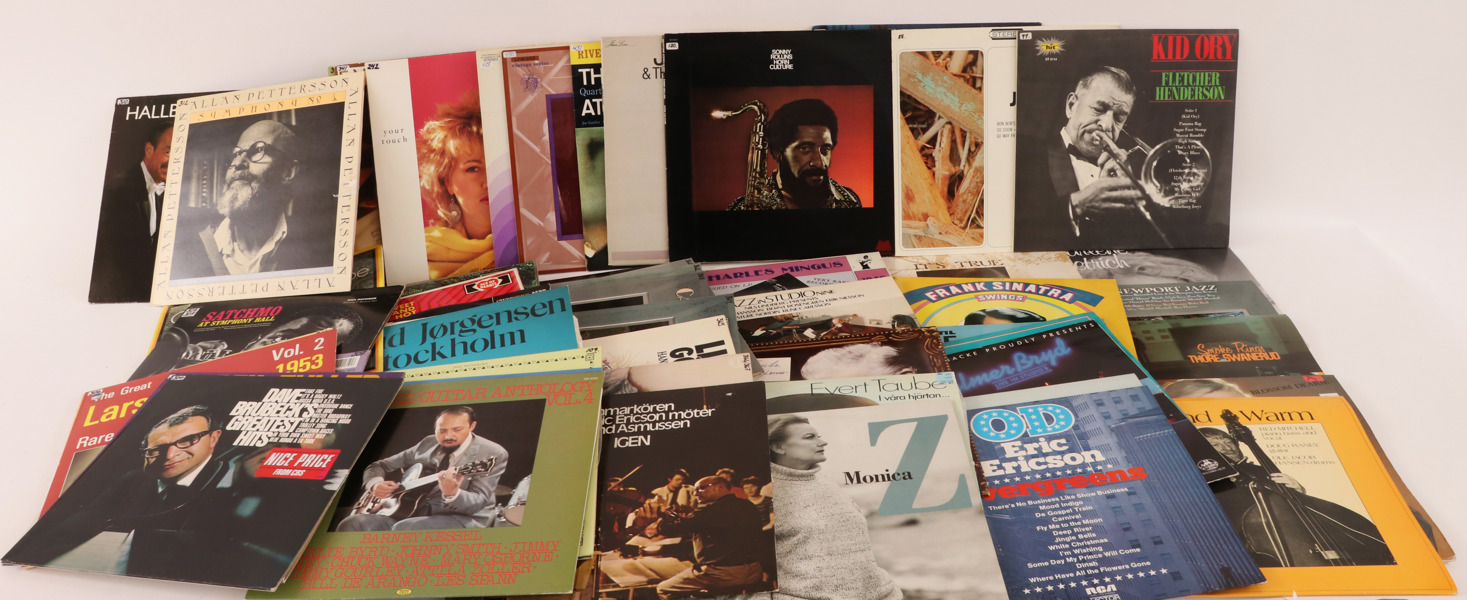 Parti LP-skivor, mestadels jazz