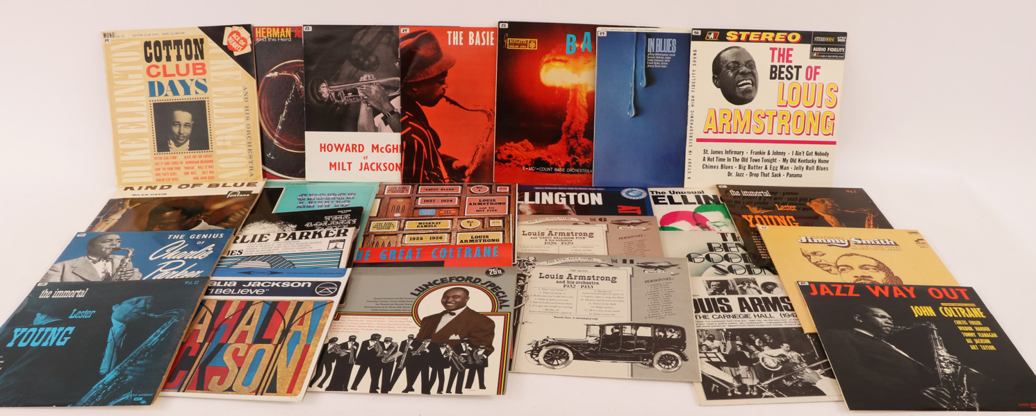 Parti LP-skivor, mestadels jazz