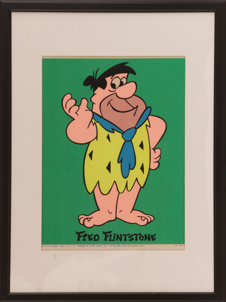 Litografiskt blad, "Fred Flintstones", Hanna Barbera Produktions
