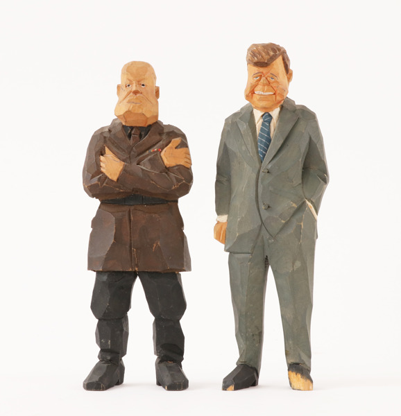 Träskurna figurer 2st, Gunnarsson