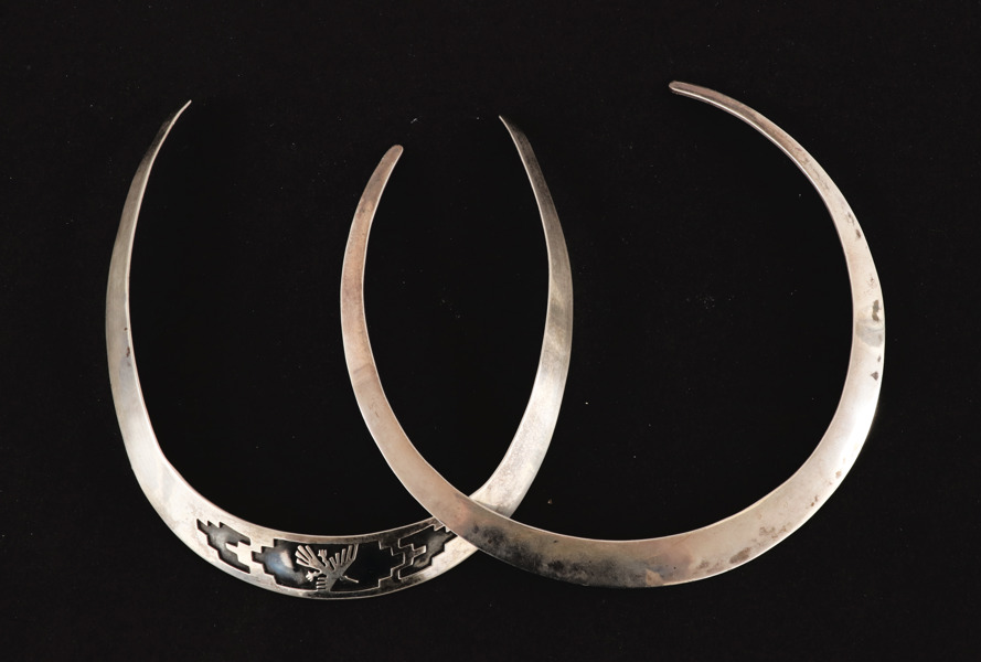 Halsringar 2st, sterlingsilver