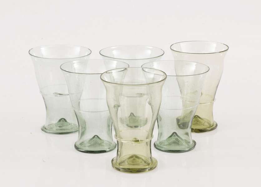 Glas 6st, kopior efter antika förlagor