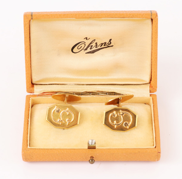 Manschettknappar ett par, 18k