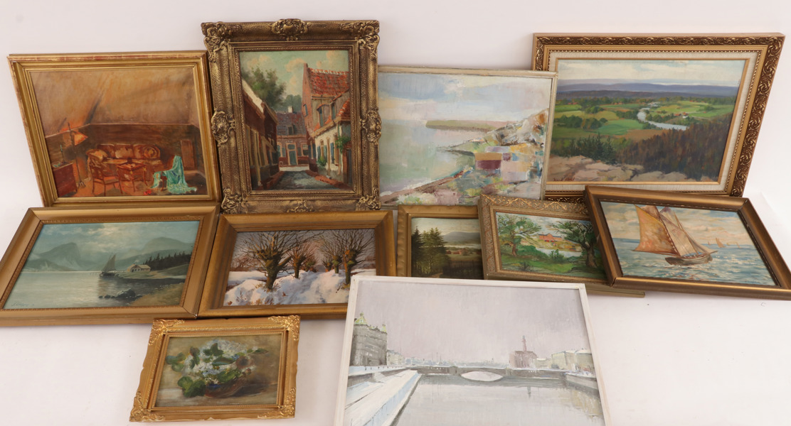 Konst 11 delar, bl.a. tidigt 1900-tal